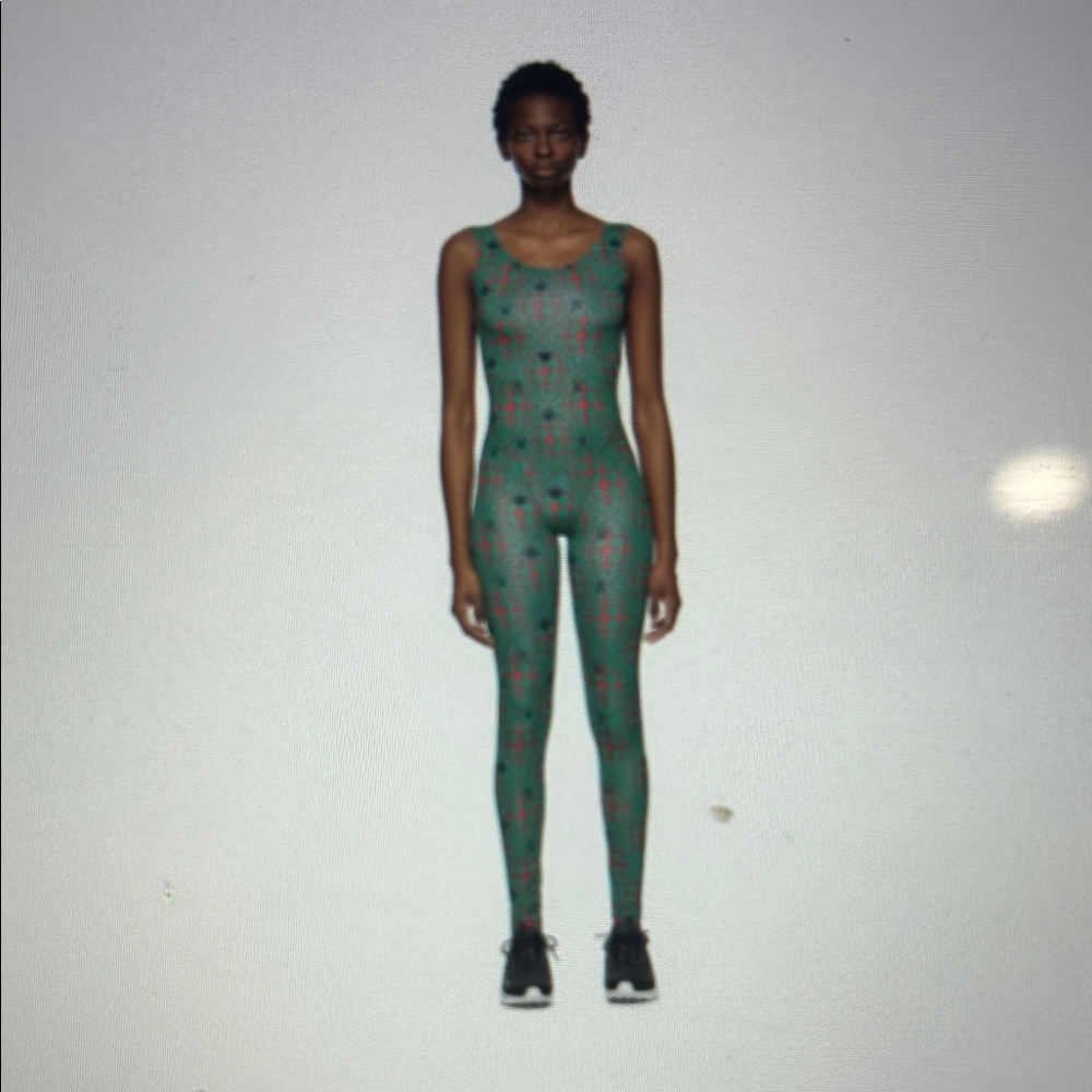 Maisie Wilen Green Floral Patterned Jumpsuit unitard